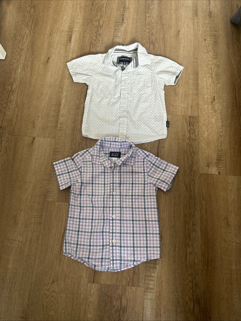 Lot of 2 Dress Shirts 2T-3T Short Sleeves Sunday Best Church attire 100% cotton